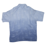 CAMPIA MODA Mens Blue Rayon Shirt XL Casual Short Sleeve Summer
