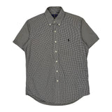 Ralph Lauren Checked Short Sleeve Shirt - Small Black & White Cotton