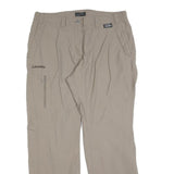 SCHOFFEL Womens Relaxed Beige Polyester Blend Zip Trousers W36 L30 Outdoor