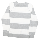 NAUTICA Mens Grey & White Patterned Cotton Blend Jumper Crew Neck Basic Knit L