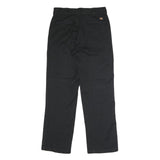 DICKIES Mens Black Polyester Blend Classic Straight Trousers W32 L32 Workwear