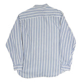 GAP Mens Blue & White Striped Cotton Shirt L Casual Classic Fit Button