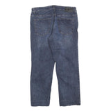 CALVIN KLEIN JEANS Mens Blue Regular Straight Denim Raw W36 L30 Embroidered