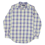 NAUTICA Mens Blue & Cream Check Shirt M Classic Cotton Blend Casual