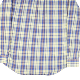 NAUTICA Mens Blue & Cream Check Shirt M Classic Cotton Blend Casual