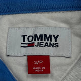 Spellout Tommy Jeans Striped Rugby Shirt - Small White Cotton