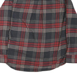 JACHS Mens Red & Grey Check Shirt M Cotton Blend Long Sleeve Casual