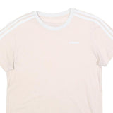 ADIDAS Womens Cream & White Classic T-Shirt S Short Sleeve Crew Neck Cotton