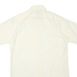 PACIFICS Mens Cream Short Sleeve Shirt L Polyester Blend Casual Office
