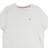 TOMMY HILFIGER Mens Grey & White Pocket T-Shirt M Short Sleeve Crew Neck Cotton