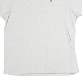 TOMMY HILFIGER Mens Grey & White Pocket T-Shirt M Short Sleeve Crew Neck Cotton