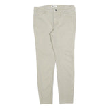 DICKIES Womens Cotton Blend Beige Slim Straight Trousers W30 L28 Stylish Comfort