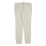 DICKIES Womens Cotton Blend Beige Slim Straight Trousers W30 L28 Stylish Comfort