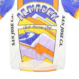 AUSSIE Mens Blue Orange & Yellow Almaden Cycle Touring Club Graphic T-Shirt XL