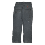DICKIES Mens Regular Fit Straight Leg Denim Jeans Black W30 L30 Workwear