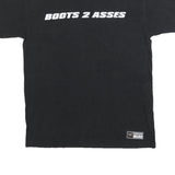 WWE Mens Black Boots 2 Asses Graphic T-Shirt M Short Sleeve Crew Neck