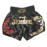 MUAY THAI Mens Shorts Black Gold Red Tribal 2XL W28 Muay Thai Boxing
