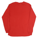 GILDAN Mens Red Ferris State Bulldogs Graphic T-Shirt M Long Sleeve Crew Neck