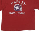 HARLEY DAVIDSON Mens Red Graphic T-Shirt XL Short Sleeve Crew Neck Motorcycle