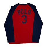 Age 15 Polo By Ralph Lauren Graphic Long Sleeve T-Shirt - XL Blue Cotton