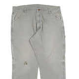DICKIES Mens Regular Fit Grey Cotton Blend Workwear Trousers W36 L30 Functional