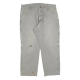 DICKIES Mens Regular Fit Grey Cotton Blend Workwear Trousers W36 L30 Functional