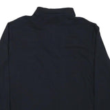 TOMMY HILFIGER Mens Black Long Sleeve Plain XL Cotton Blend Polo Shirt