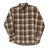 Timberland Checked Flannel Shirt - Large Beige Cotton