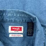 Wrangler Denim Shirt - XL Blue Cotton