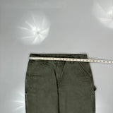 Carhartt Carpenter Trousers - 36W 32L Green Cotton