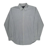 Andrew Classic Fit Polo By Ralph Lauren Checked Shirt - Large Blue Cotton