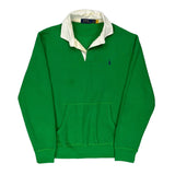 Polo By Ralph Lauren Rugby Shirt - Medium Green Cotton