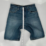 569 Levis Denim Shorts - 30W 12L Blue Denim