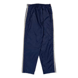 Adidas Striped Track Pants - Small Blue Nylon