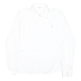 U.S. POLO ASSN Womens White Shirt M Cotton Blend Classic Button Down Shirt