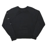 NIKE Mens Black Crew Neck XS Cotton Blend Sweatshirt Pullover Swoosh Logo