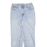 CALVIN KLEIN JEANS Womens Slim Fit Slim Leg Denim Light Blue W28 L28 Zip Cotton