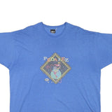 LG Mens Blue Graphic T-Shirt L Short Sleeve Crew Neck Cotton Blend