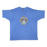 LG Mens Blue Graphic T-Shirt L Short Sleeve Crew Neck Cotton Blend