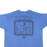 LG Mens Blue Graphic T-Shirt L Short Sleeve Crew Neck Cotton Blend