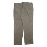CARHARTT Mens Cotton Blend Beige Regular Straight Trousers W40 L34 Workwear Zip