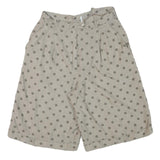 WICHELE Womens Shorts Beige Polka Dot Casual M W27 Cotton Blend Comfortable