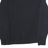 NAUTICA Mens Black Plain V-Neck Basic Knit Jumper XL Cotton Casual Wear