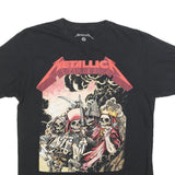 METALLICA Mens Black Graphic T-Shirt M Short Sleeve Crew Neck Band Tee