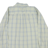 NAUTICA Mens Cream & Blue Checked Shirt XL Cotton Blend Button-Down Collar Long