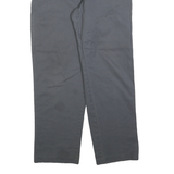 DICKIES Mens Cotton Blend Grey Regular Straight Trousers W32 L32 Durable