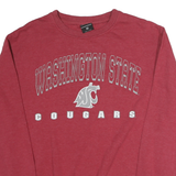 Mens Red Washington State Cougars Crew Neck M Sweatshirt Cotton Pullover