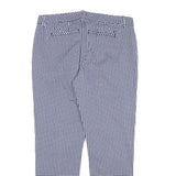 TOMMY HILFIGER Womens Cotton Blend Blue & White Slim Straight Trousers W31 L27