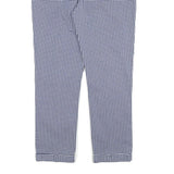 TOMMY HILFIGER Womens Cotton Blend Blue & White Slim Straight Trousers W31 L27