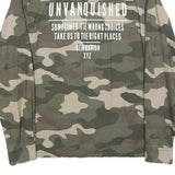 H&M Mens Green & Beige Camouflage Zip Jacket M Cotton Casual Lightweight